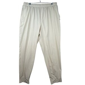 DSG womens Jogger Pants Athletic Casual Beige cream‎ cuffed pockets Lightweight